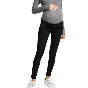 PAIGE Women's Maternity Verdugo Ultra Skinny Jeans Pants Elastic Insets Black 32
